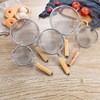 HZ290 stainless steel wooden-handled strainer, juice filter, Chinese medicine filter, household noodle soup, kitchen oil filter, oil filter Specification image
