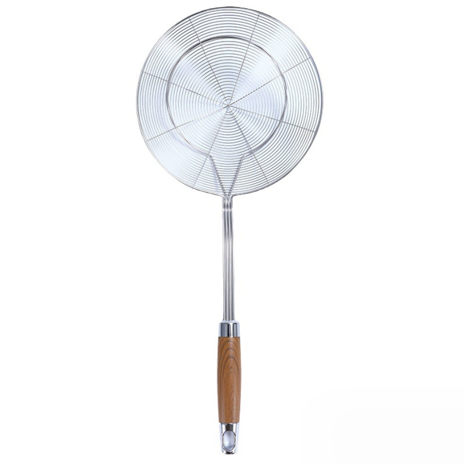 HZ102# Four-wire double-round elegant rosewood handle strainer with flat bottom and wooden handle Application Scenario