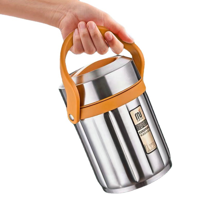 HZ37 Nordic-style 304 stainless steel braised and insulated lunch box, sealed pot, office worker bento box, soup pot Application Scenario