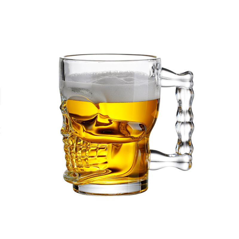 56 Creative Skull Glass Beer mugs, tea cups, juice cups, personalized irregular-shaped cups, water cups, large-capacity draft beer handle cups Application Scenario