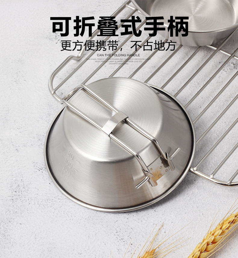 HZ645 Outdoor Camping ear-hanging cup, 304 stainless steel cup, sherry bowl, Coffee Cup, Camping tableware, Fruit Cup pic 2