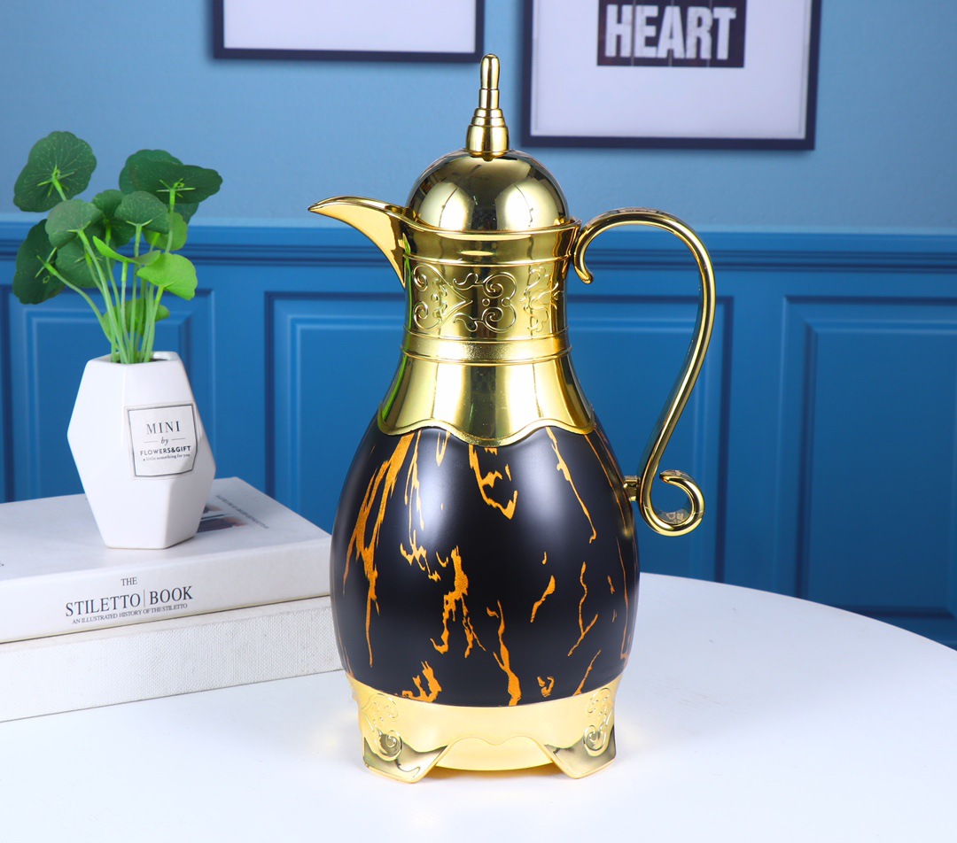 HZ472 High-end household 1L glass inner liner thermos flask with long-lasting heat preservation, 4-color mixed packaging Specification image