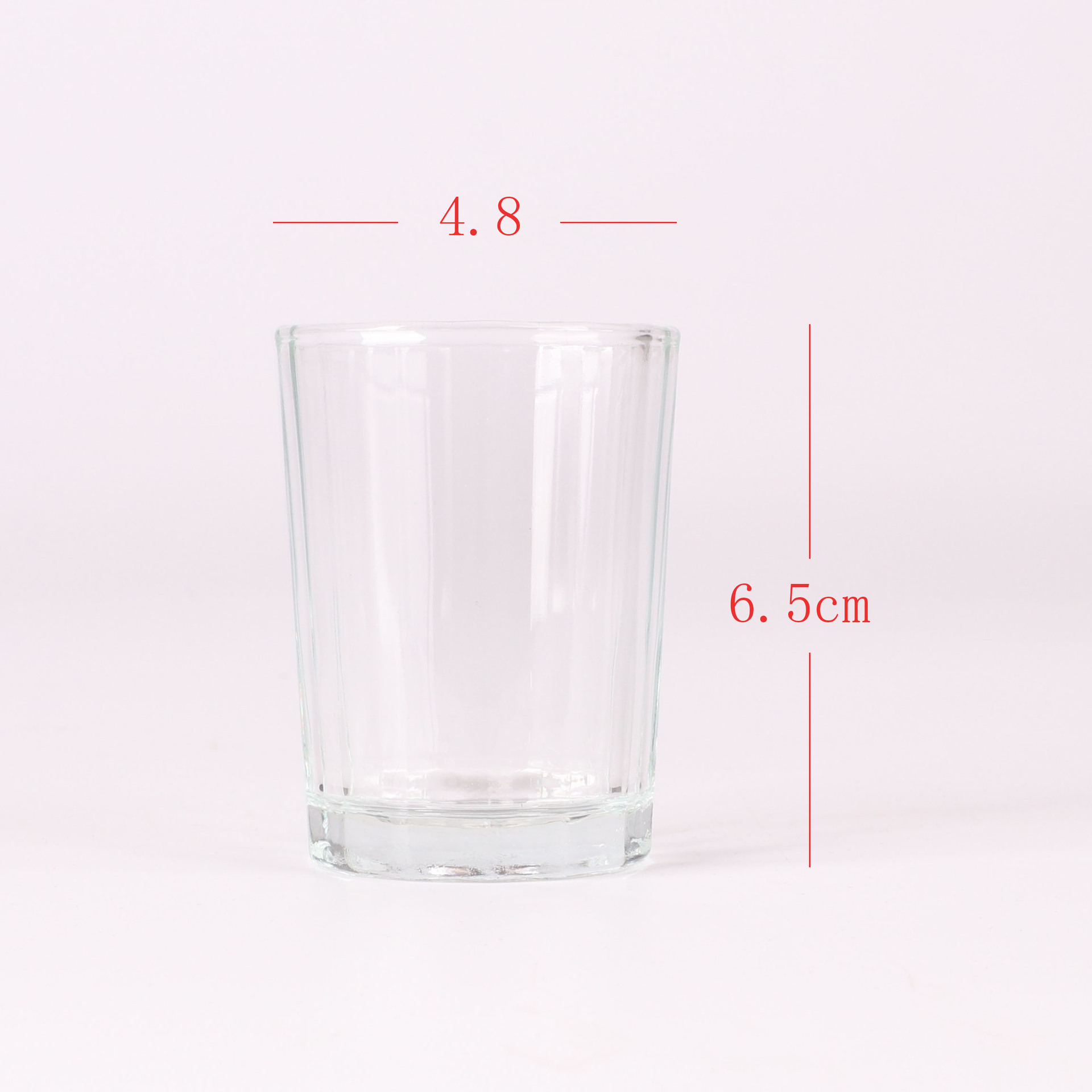 Aroma diffuser cup, transparent striped glass empty cup, candle cup, bedroom decoration, romantic atmosphere, candlestick, aroma glass jar Specification image