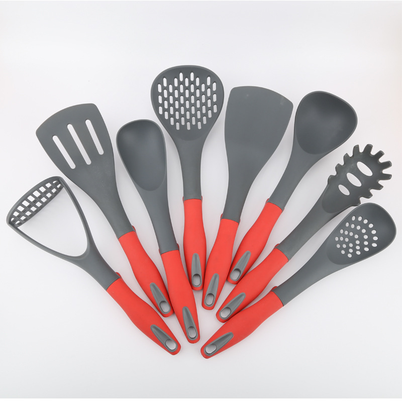 HZ797# Food-grade plastic spatula, high-temperature resistant, special spatula for stir-frying, frying spatula, soup spoon, household nylon kitchenware set
