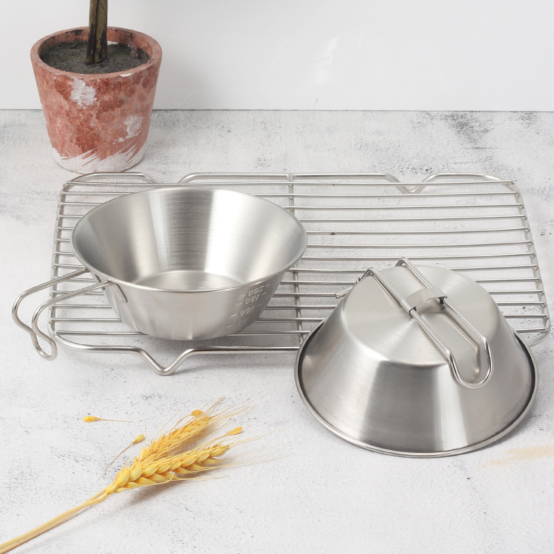 HZ645 Outdoor Camping ear-hanging cup, 304 stainless steel cup, sherry bowl, Coffee Cup, Camping tableware, Fruit Cup
