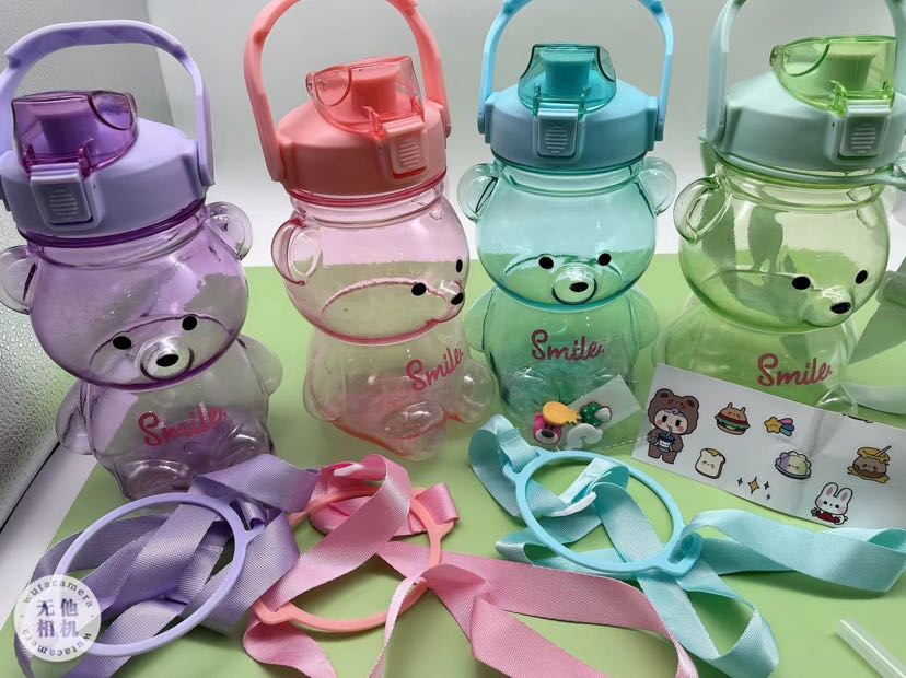 Bear water cup, Bear Set Cup 2-piece set Cup, Cartoon Set Cup pic 2