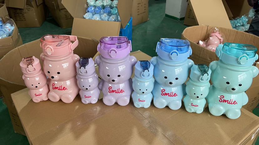 Bear water cup, Bear Set Cup 2-piece set Cup, Cartoon Set Cup pic 1