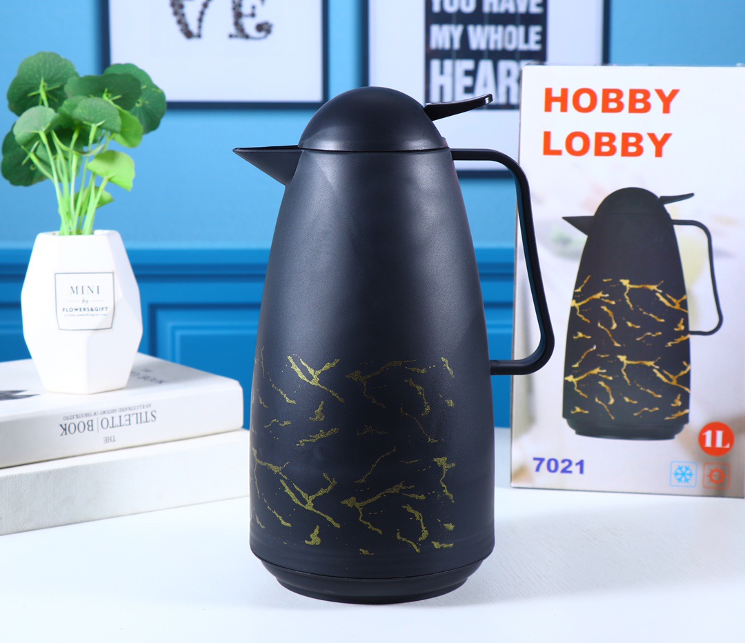 HZ472 household 1L insulated kettle with white glass inner liner available in multiple colors for long-lasting heat preservation Specification image