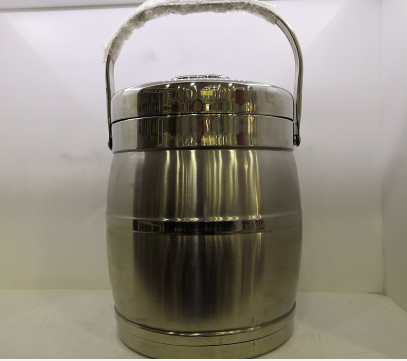 HZ151 insulated pot, stainless steel insulated lunch box, large capacity 10L vacuum double-layer rice bucket, kindergarten