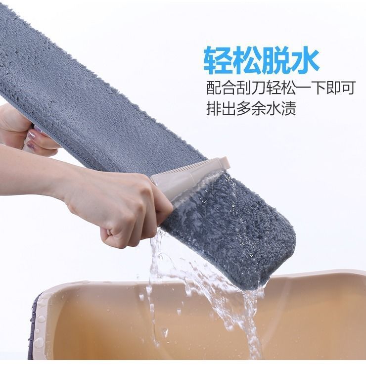 铝合金平板拖把布替换布免手洗拖地布懒人拖把头拖布粘贴式配件