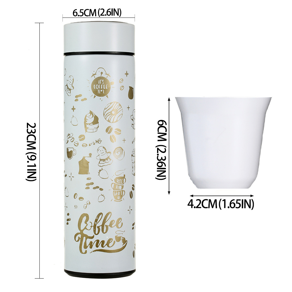 Wholesale of cross-border foreign trade best-selling 304 stainless steel smart insulated cups with heat transfer printing gift boxes Application Scenario