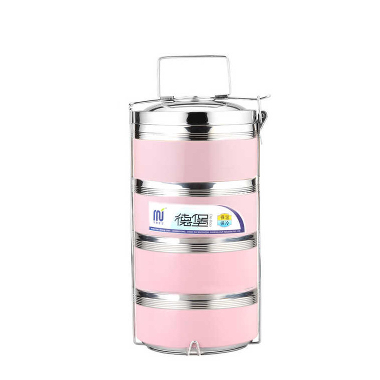 HZ37 Debao Colorful New Product 2, 3, 4 layers stainless steel basket insulated lunch box sealed Application Scenario
