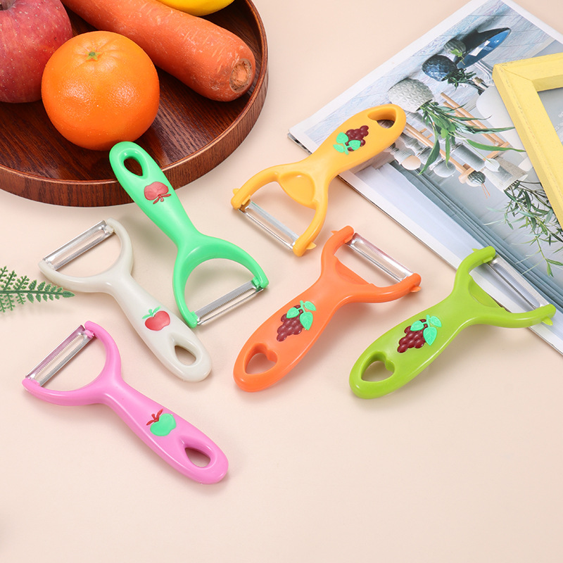 HZ467 Creative Nordic Multi-Color Peeler, home kitchen fruit and vegetable peeler, peeling knife, peeler knife, melon peeler Specification image