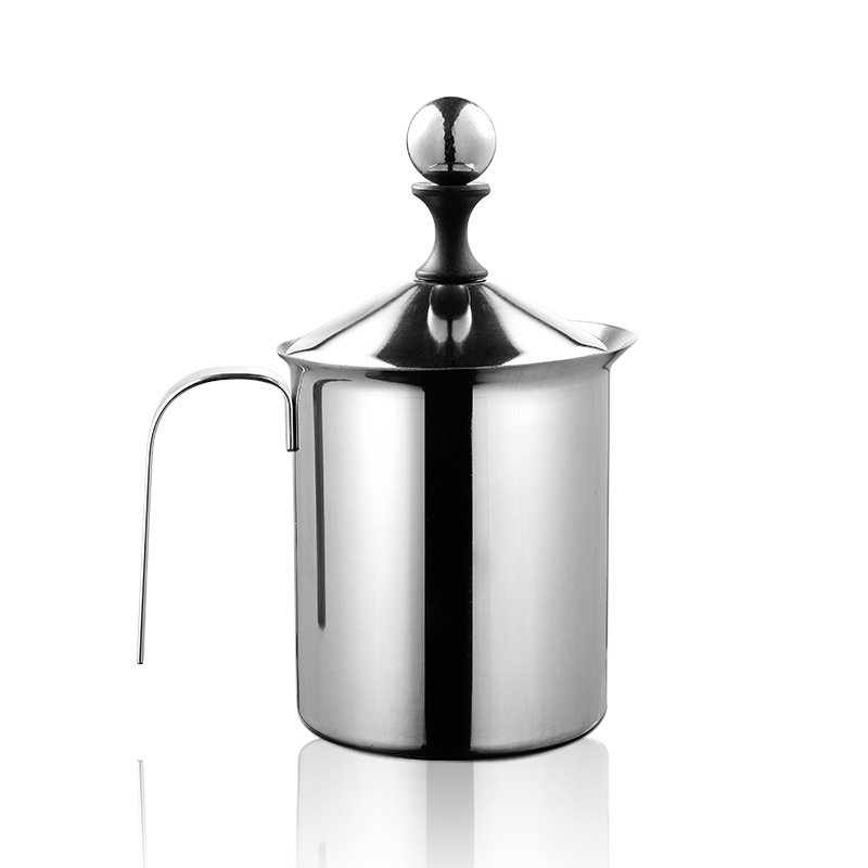 HZ610/304 stainless steel manual milk whisker, latte art milkshake Cappuccino coffee 400ml Japanese milk foam cup Application Scenario