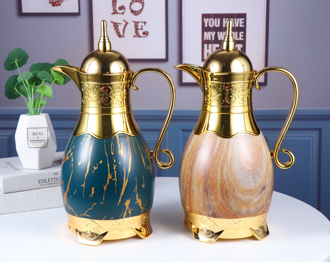 HZ472 High-end household 1L glass inner liner thermos flask with long-lasting heat preservation, 4-color mixed packaging