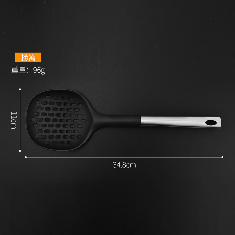 HZ415# Direct sale stainless steel nylon kitchenware non-stick pan cooking set, high-temperature resistant kitchenware set Specification image