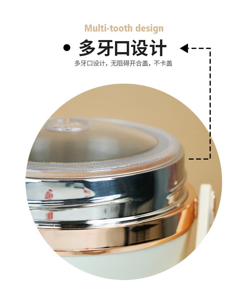 HZ78 stainless steel 304 insulated pot, vacuum steaming lunch box, layered insulated bucket, bento box, portable pot pic 8