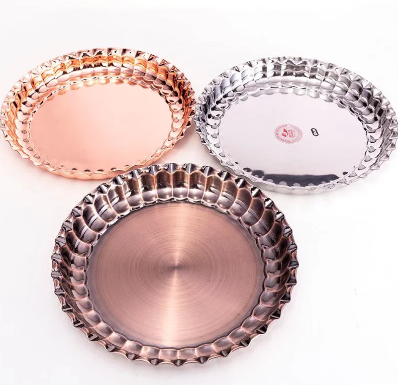 The HZ151 rose gold stainless steel covered basin with a lid can be used as a multi-purpose disc basin or can be disassembled for use pic 6