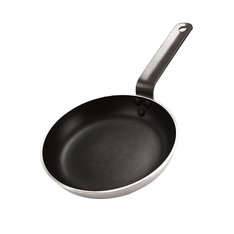 HZ43# Iron-handled sanding frying pan, aluminum alloy non-stick flat-bottomed frying pan, double-bottom gas induction cooker, universal Application Scenario
