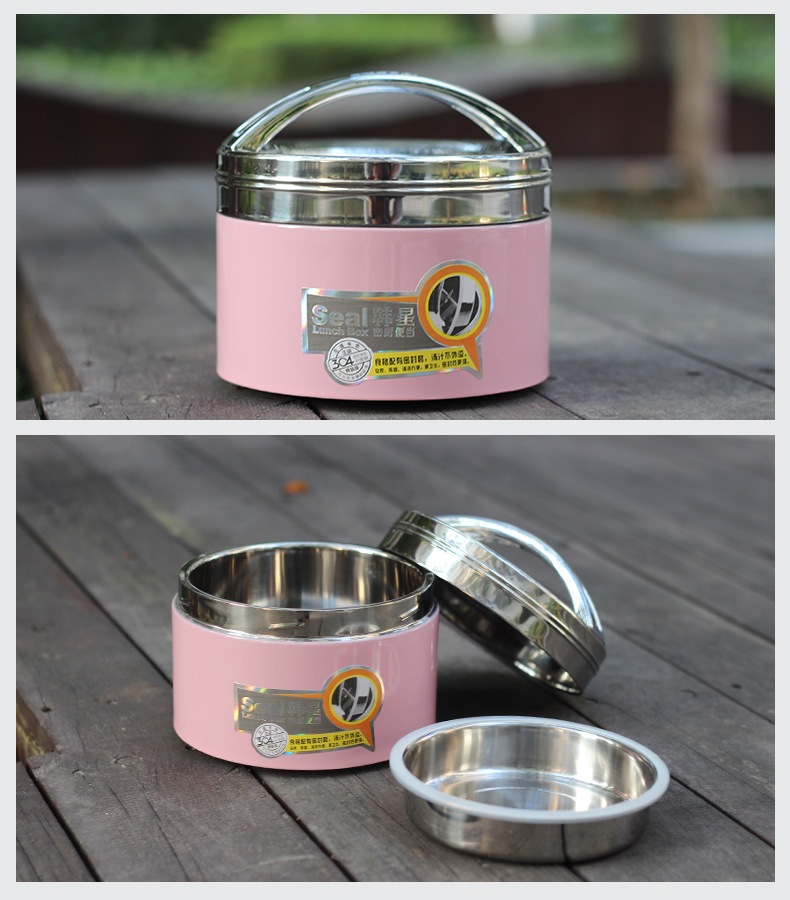 HZ37 split-type stainless steel vacuum insulated lunch box bucket, canteen lunch box, split-type lunch box, portable lid pic 6