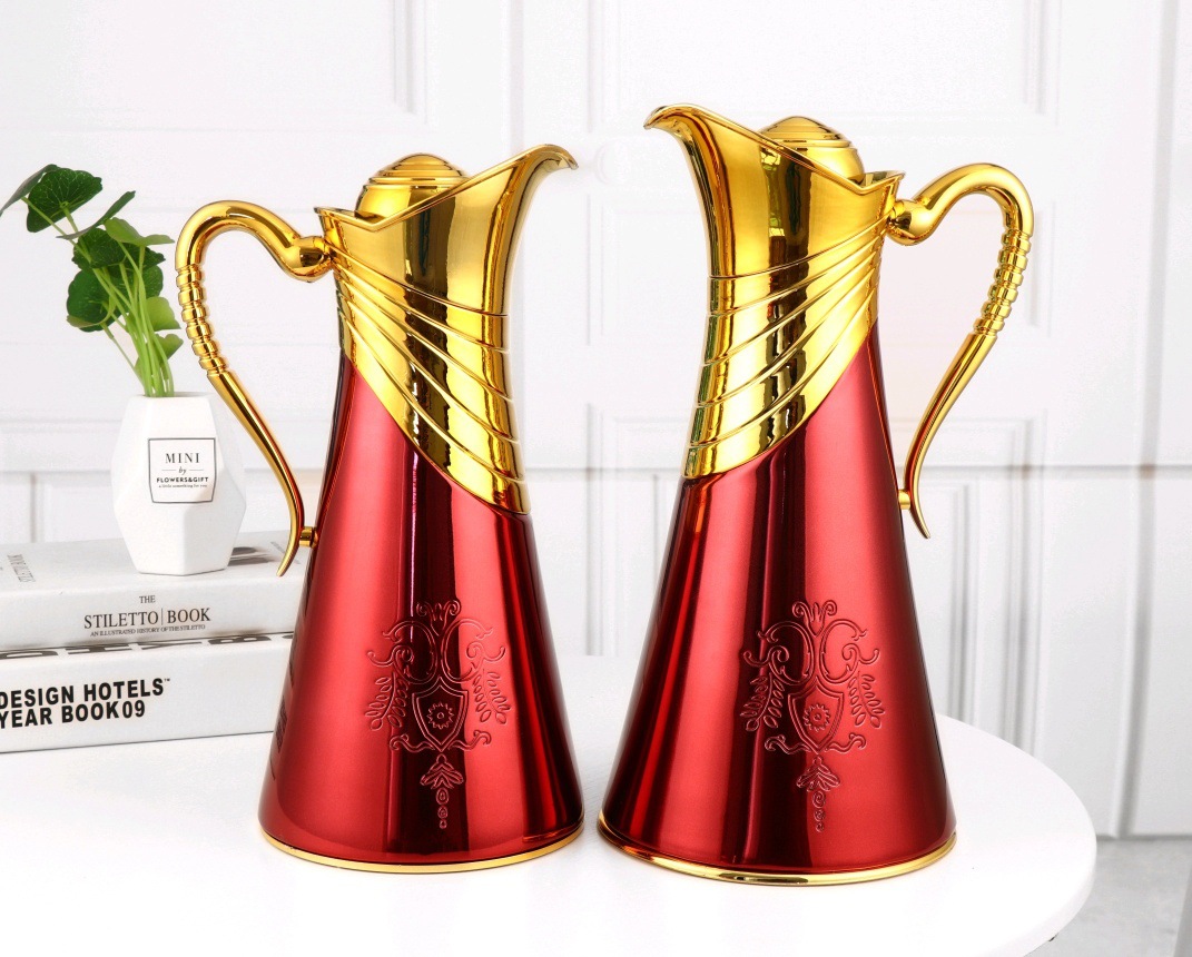 HZ472 High-end glass inner liner household thermos flask set 1L+0.7L details Picture