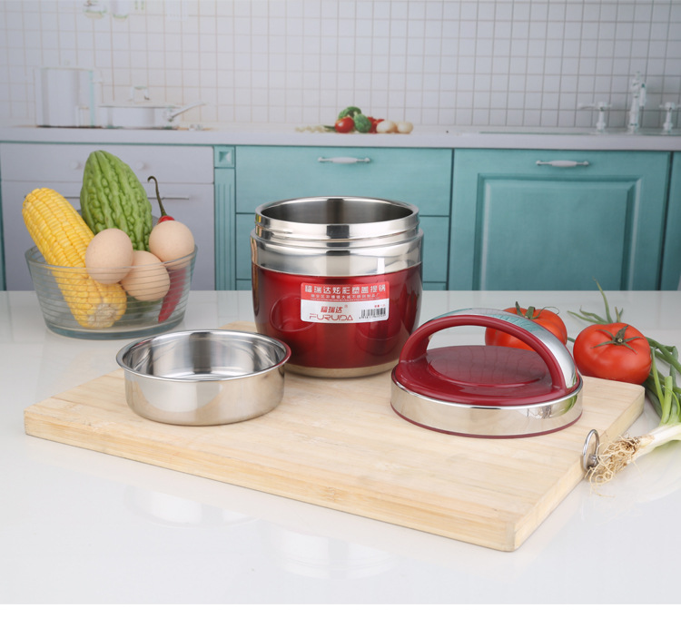 HZ444 Insulated lunch box, double-layer student, adult and office worker lunch box, portable insulated bucket, gift customization pic 2