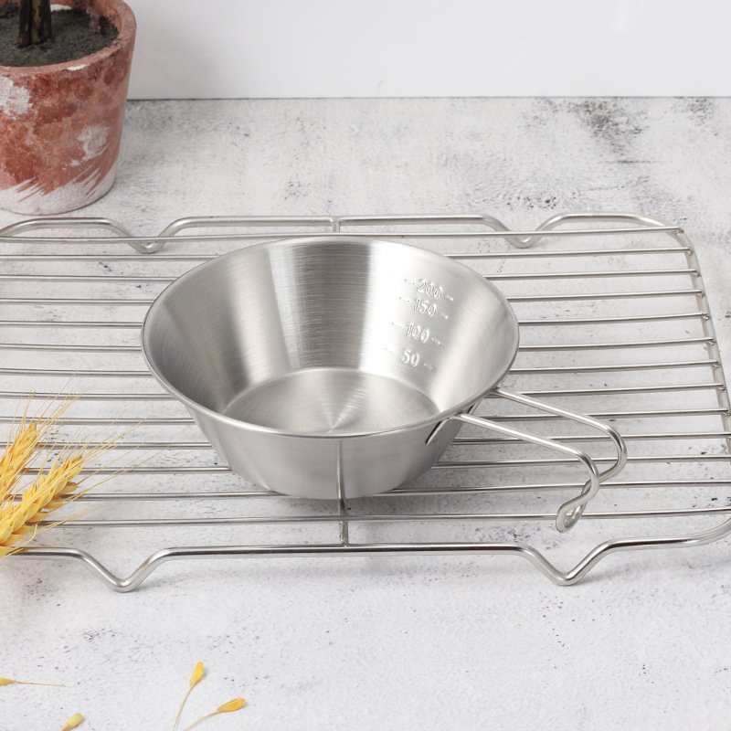 HZ645 Outdoor Camping ear-hanging cup, 304 stainless steel cup, sherry bowl, Coffee Cup, Camping tableware, Fruit Cup details Picture