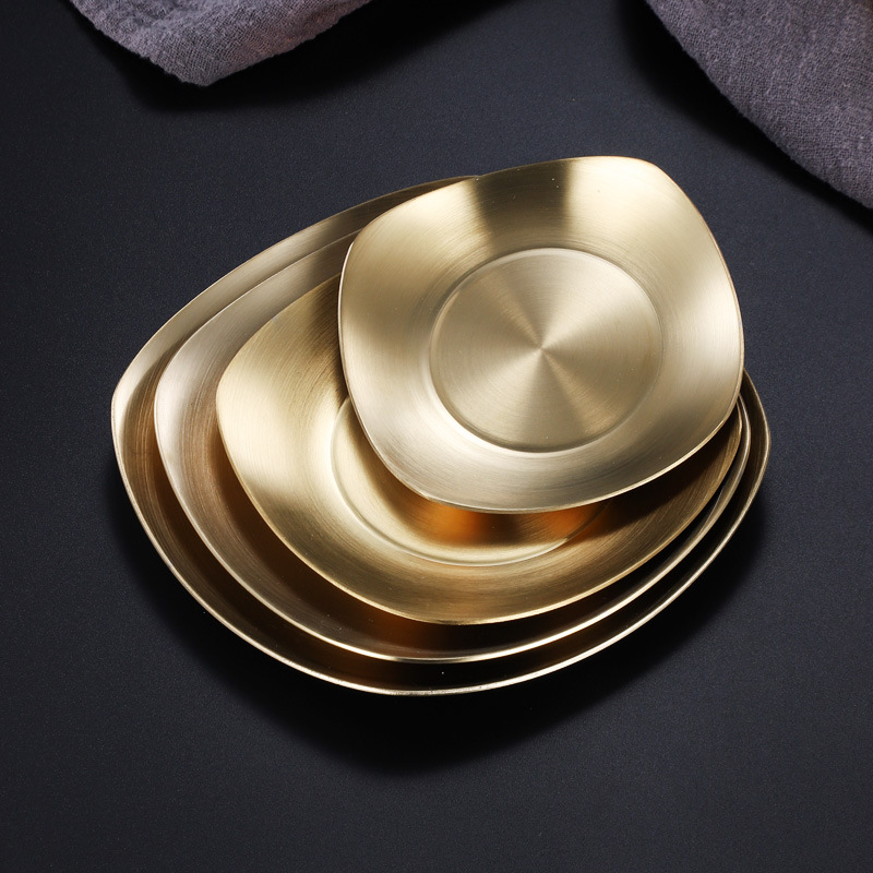 HZ188 stainless steel small dish plates, cold dish dried fruit and pastry plates, commercial bar snack plates, Korean tableware, bone plates details Picture