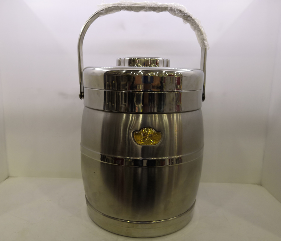 HZ151 insulated pot, stainless steel insulated lunch box, large capacity 10L vacuum double-layer rice bucket, kindergarten Application Scenario