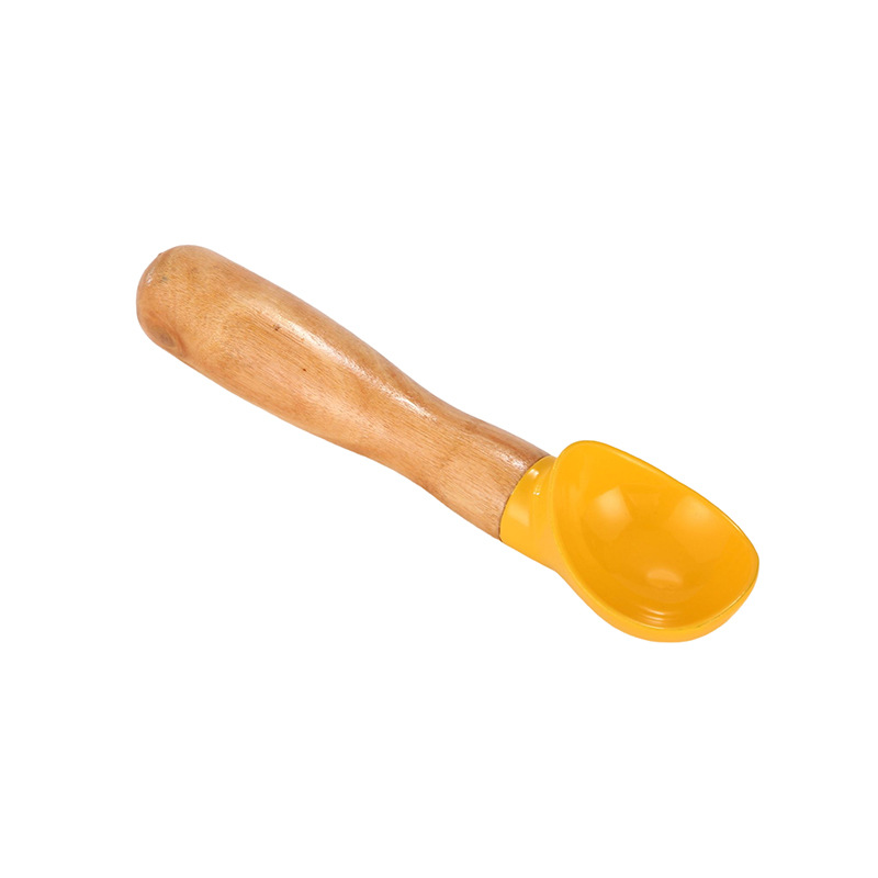 HZ635 wooden ice cream spoon, self-service scoop for restaurants, household honey children's spoon, creative spoon Specification image
