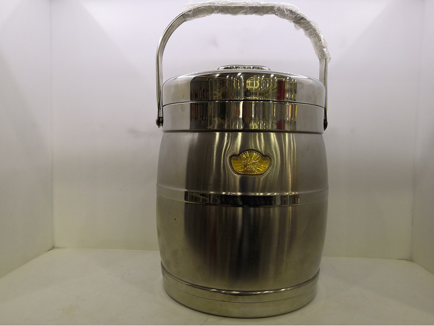 HZ151 insulated pot, stainless steel insulated lunch box, large capacity 10L vacuum double-layer rice bucket, kindergarten pic 1