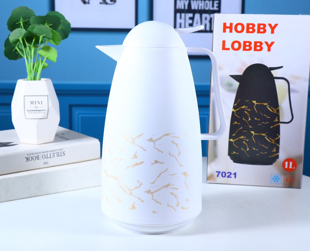 HZ472 household 1L insulated kettle with white glass inner liner available in multiple colors for long-lasting heat preservation pic 2