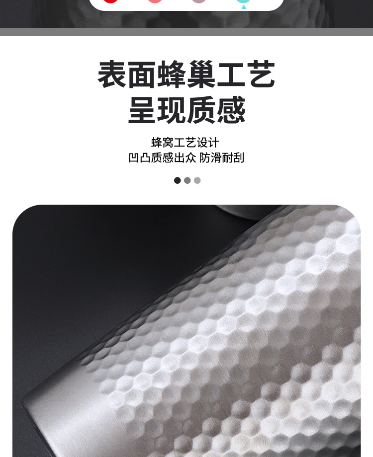 HZ42 Korean-style stainless steel hammer-patterned cup, thickened beer mug, double-layer insulated honeycomb cup, restaurant coffee cup, juice cup pic 5