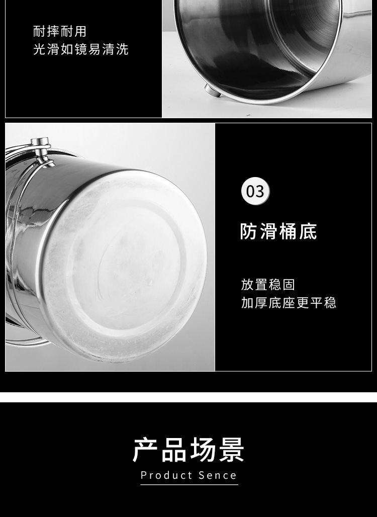 HZ444不锈钢冰桶红酒桶手提双环无磁冰桶KTV酒吧香槟桶啤酒冰块桶详情12
