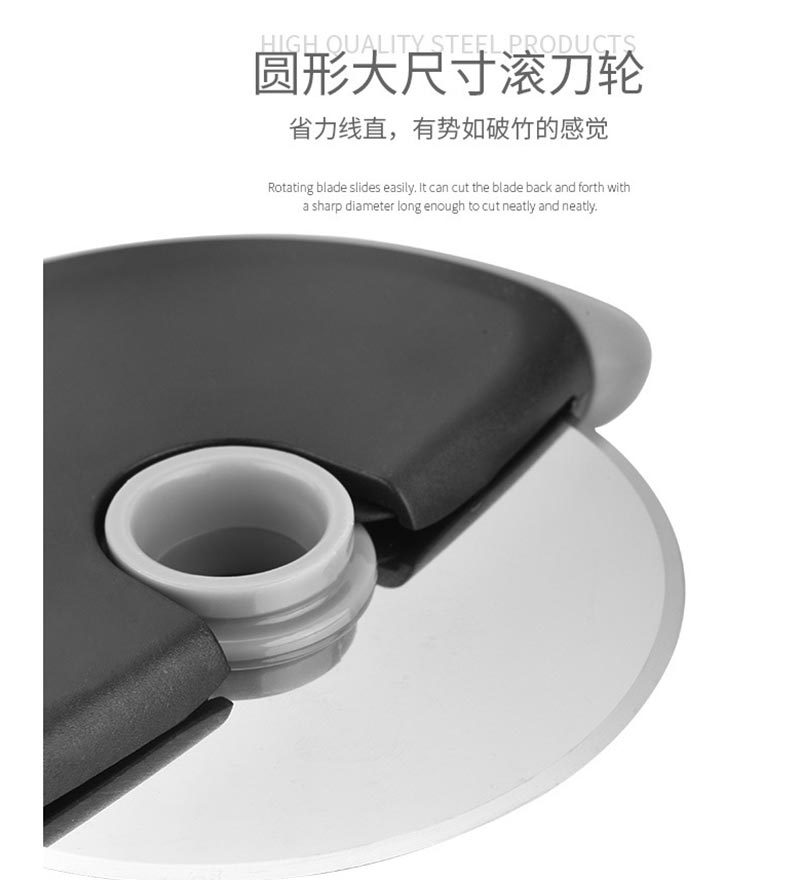 HZ415 Circular pizza knife, baking pizza knife, pizza wheel knife, pie cutter, circular vegetable cutter, roller, and pie maker pic 4