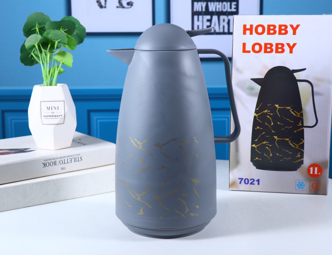 HZ472 household 1L insulated kettle with white glass inner liner available in multiple colors for long-lasting heat preservation details Picture