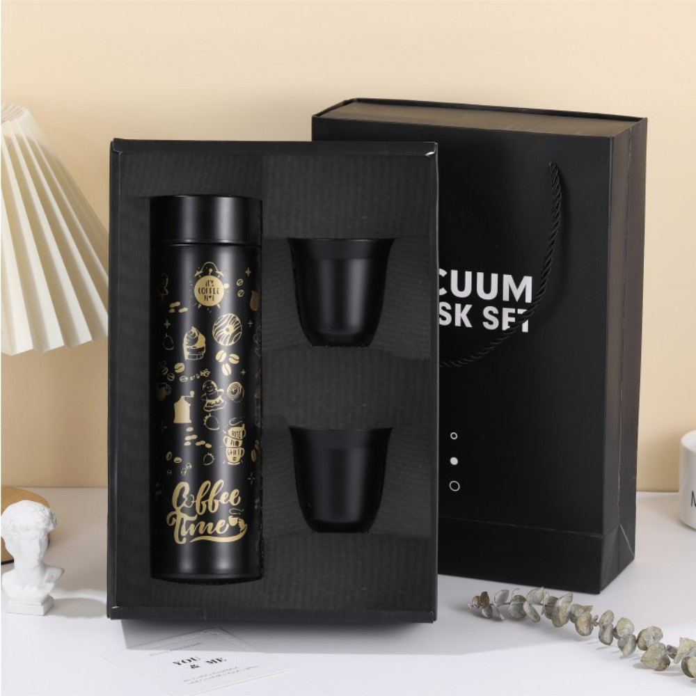 Wholesale of cross-border foreign trade best-selling 304 stainless steel smart insulated cups with heat transfer printing gift boxes