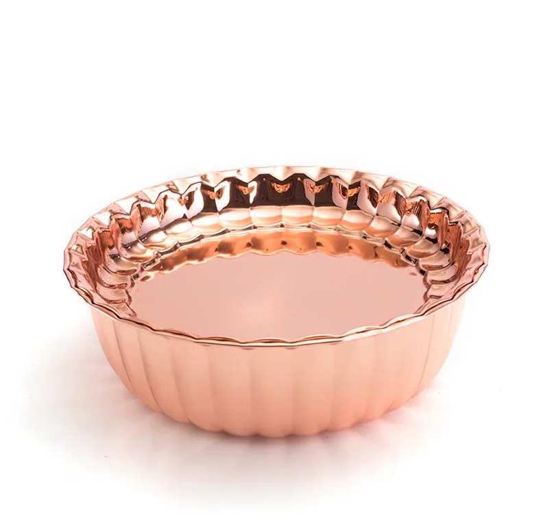 The HZ151 rose gold stainless steel covered basin with a lid can be used as a multi-purpose disc basin or can be disassembled for use Item Picture
