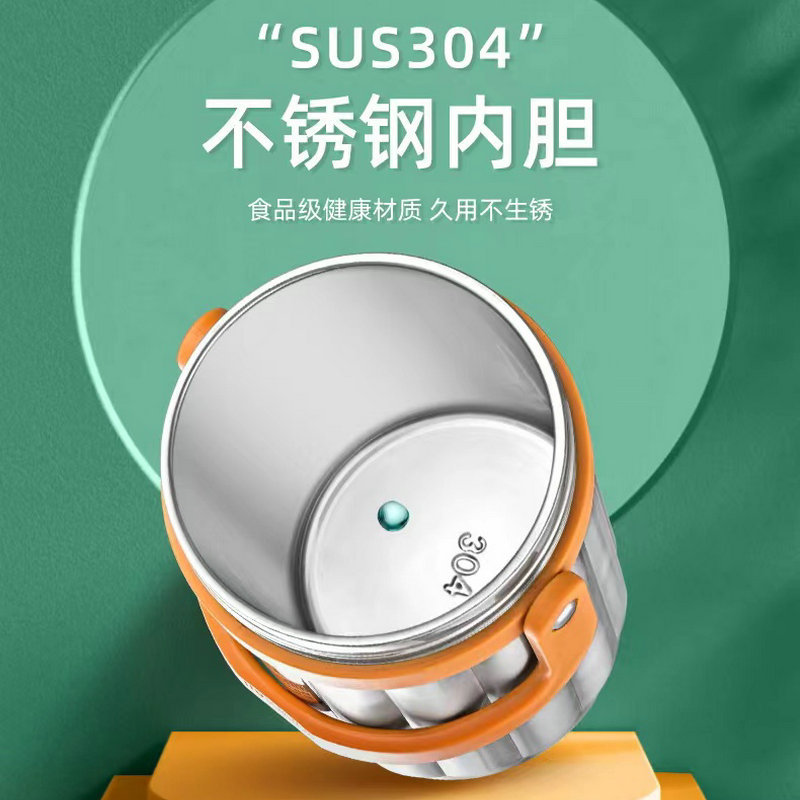 HZ37 Nordic-style 304 stainless steel braised and insulated lunch box, sealed pot, office worker bento box, soup pot Specification image