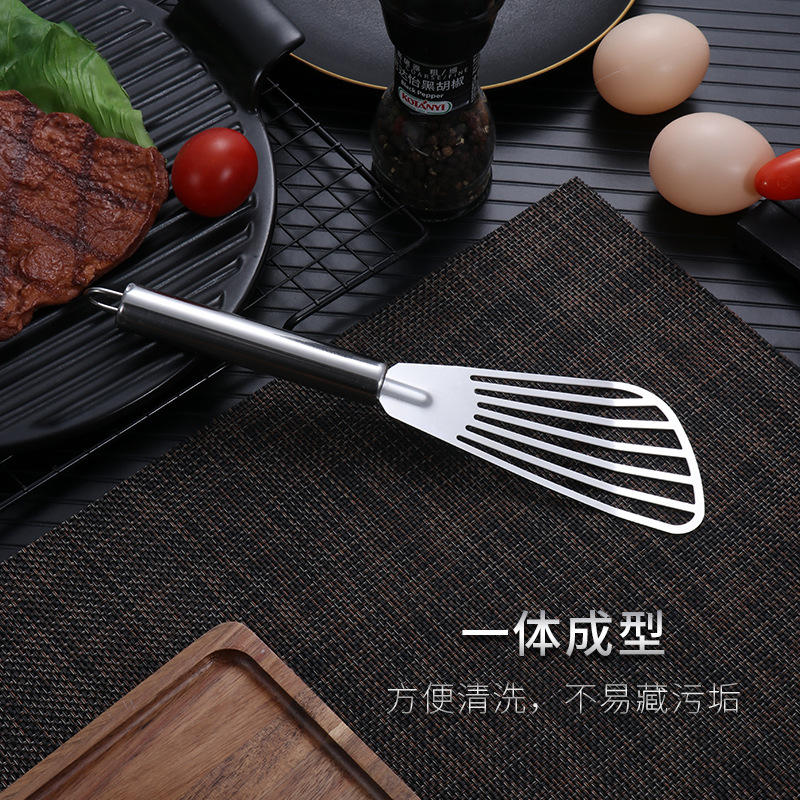 HZ638 stainless steel fish spatula, steak spatula, steak spatula, kitchen fish, steak, egg and pancake spatula wholesale details Picture
