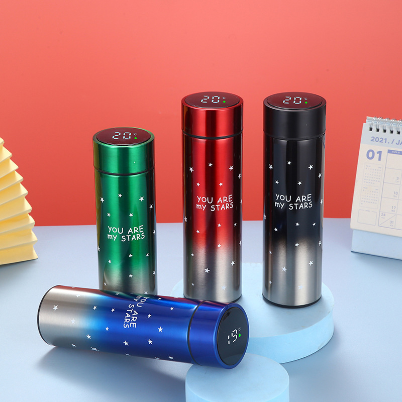 2023 Smart Display Temperature Insulated Cup, 304 stainless Steel double-layer insulated cup, Business car Insulated Cup gift pic 1