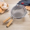 HZ290 stainless steel wooden-handled strainer, juice filter, Chinese medicine filter, household noodle soup, kitchen oil filter, oil filter