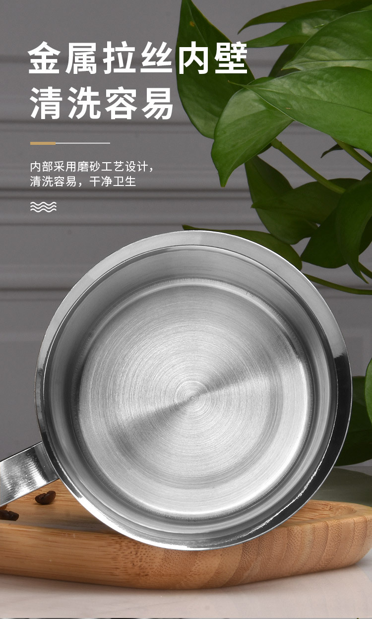 HZ610/304 stainless steel manual milk whisker, latte art milkshake Cappuccino coffee 400ml Japanese milk foam cup pic 7