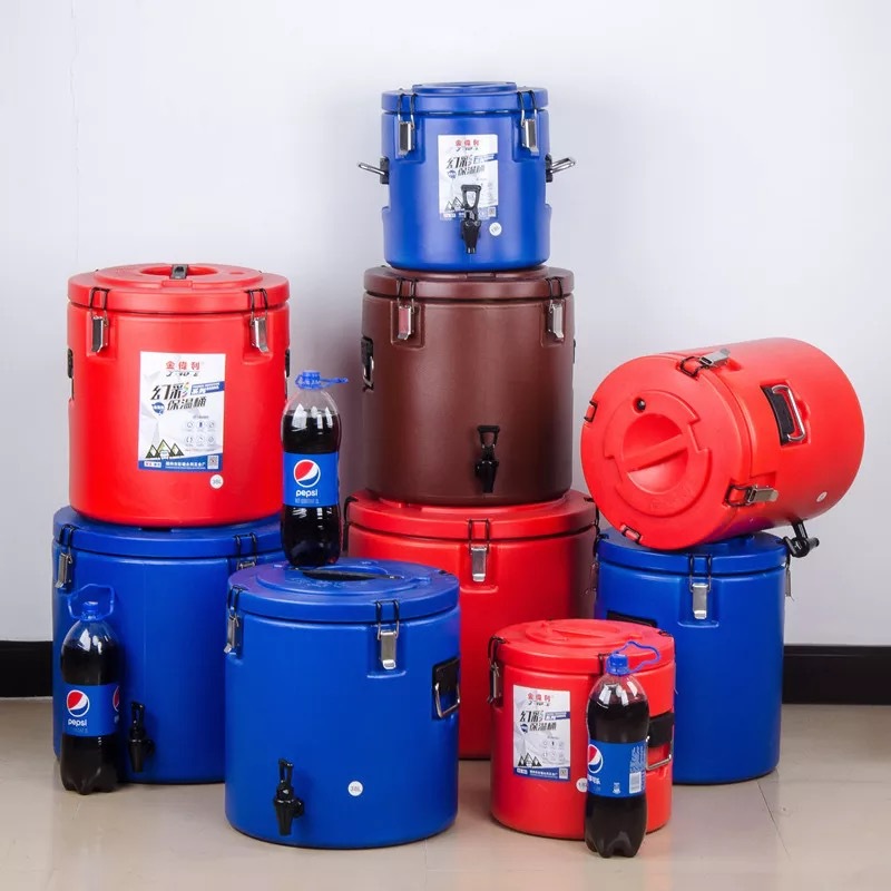HZ629 Iridescent Insulated Bucket, Milk Tea Bucket, Anti-drop Stainless Steel Bucket, Breakfast Bucket, Commercial Insulated bucket pic 4