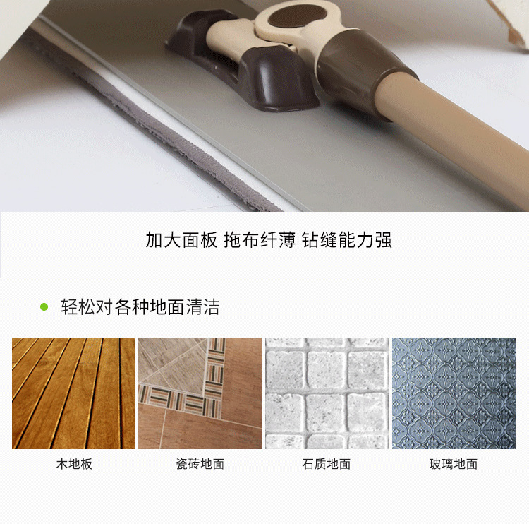 铝合金平板拖把布替换布免手洗拖地布懒人拖把头拖布粘贴式配件详情7