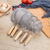 HZ290 stainless steel wooden-handled strainer, juice filter, Chinese medicine filter, household noodle soup, kitchen oil filter, oil filter details Picture