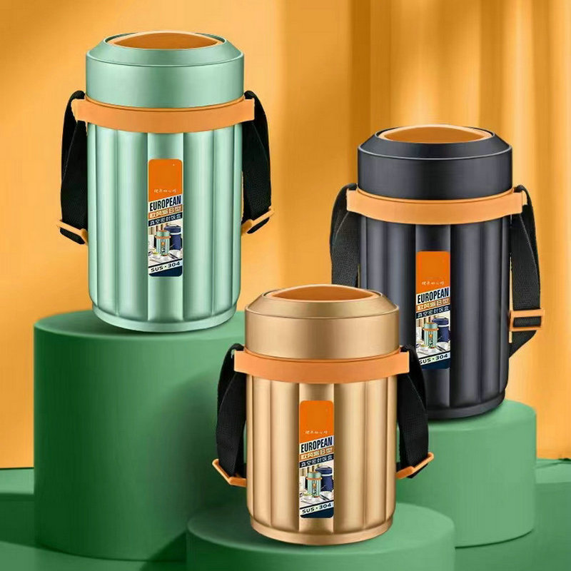 HZ37 Nordic-style 304 stainless steel braised and insulated lunch box, sealed pot, office worker bento box, soup pot