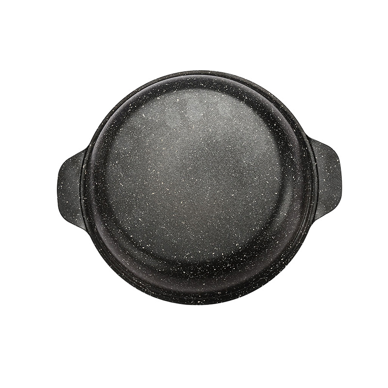 HZ43#大平底双耳煲仔锅 麦饭石煲仔锅砂锅 不粘砂锅 不粘煲仔锅