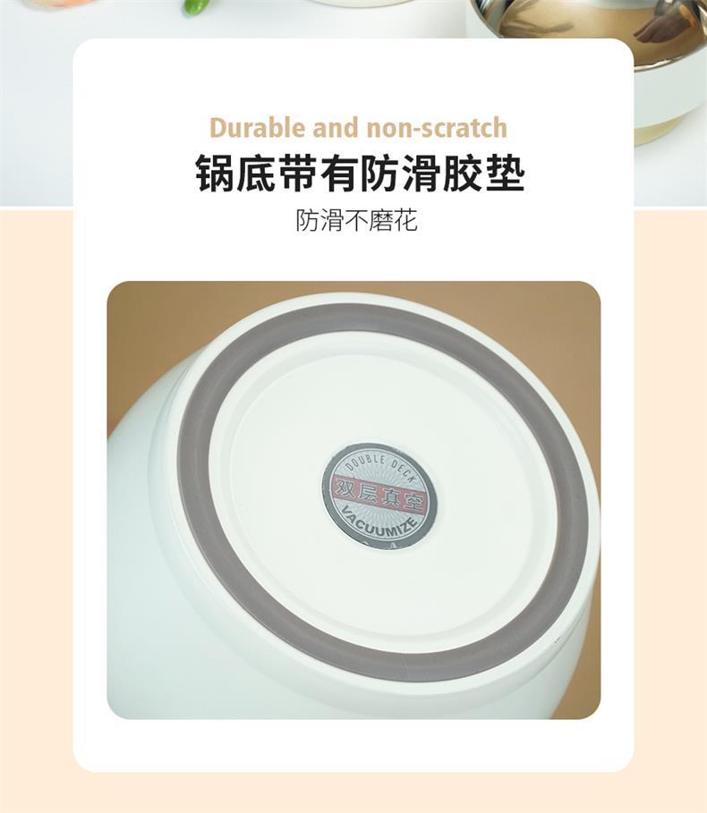 HZ78 stainless steel 304 insulated pot, vacuum steaming lunch box, layered insulated bucket, bento box, portable pot pic 4