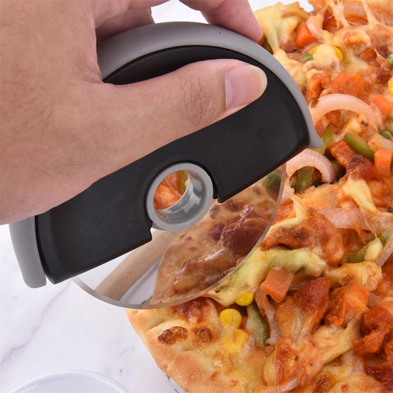 HZ415 Circular pizza knife, baking pizza knife, pizza wheel knife, pie cutter, circular vegetable cutter, roller, and pie maker pic 7